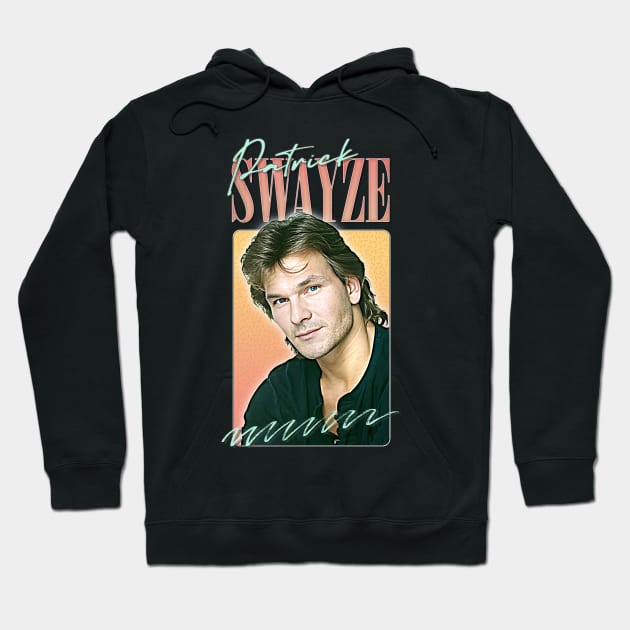 Patrick Swayze •  • Retro Graphic Design Hoodie by DankFutura